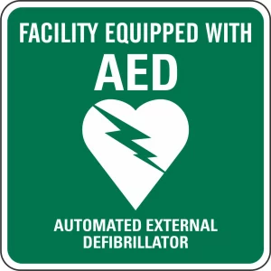 Buy Defibrillator AED Facility Decal - Priority First Aid - Australia
